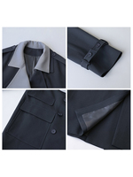 CHIC VEN Women Trench Solid Loose Contrast Double Collar Double Breasted Long Women's Windbreaker Coat Office Lady Spring 2022 5